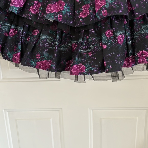 Betsey Johnson Floral Mini Ruffle Strapless Dress - Picture 5 of 6